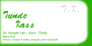 tunde kass business card
